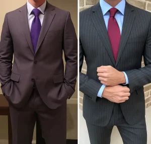 Tailored men's suits side by side
