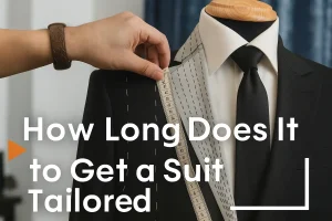 Tailor measuring suit on mannequin