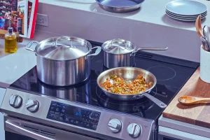 Best induction range with cookware in modern kitchen.