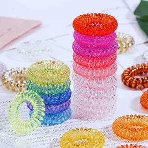 Best hair ties in colorful spiral coil design