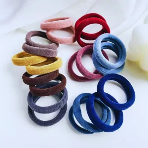 Best hair ties in assorted soft fabric colors